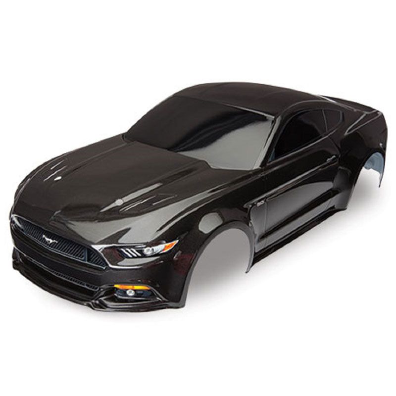 TRAXXAS BODY MUSTANG BLK (PAINTDECALS APPLIED)