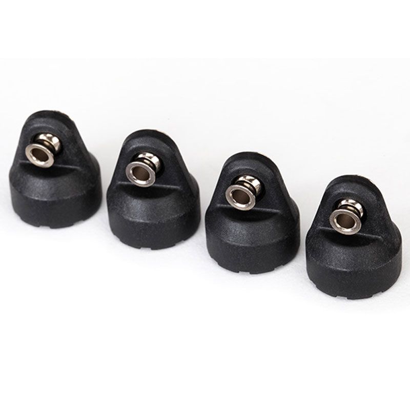 TRAXXAS SHOCK CAPS (BLACK) (4) ASSEMBLED