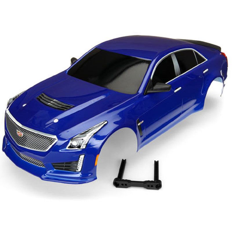TRAXXAS BODY CADILLAC CTS-V BLUE (PAINTED DECALS APPLIED)