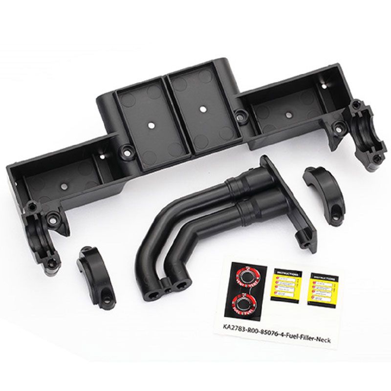 TRAXXAS CHASSIS TRAY / D/SHAFT CLAMPS BLK