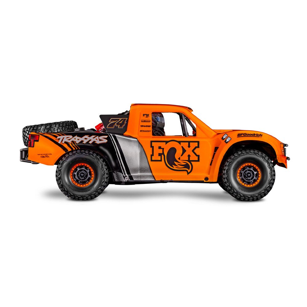 TRAXXAS UNLIMITED DESERT RACER 6S WD WITH LIGHTS - ORANGE - FOX