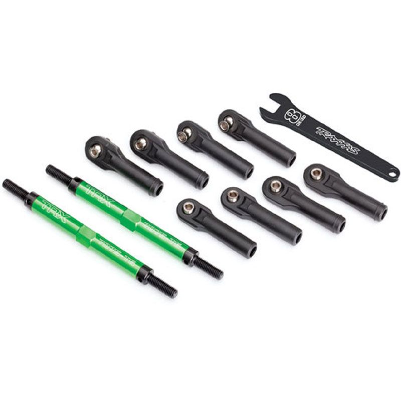TRAXXAS TOE LINKS E-REVO VXL (TUBES GREEN-ANODIZED)(144MM)(2)