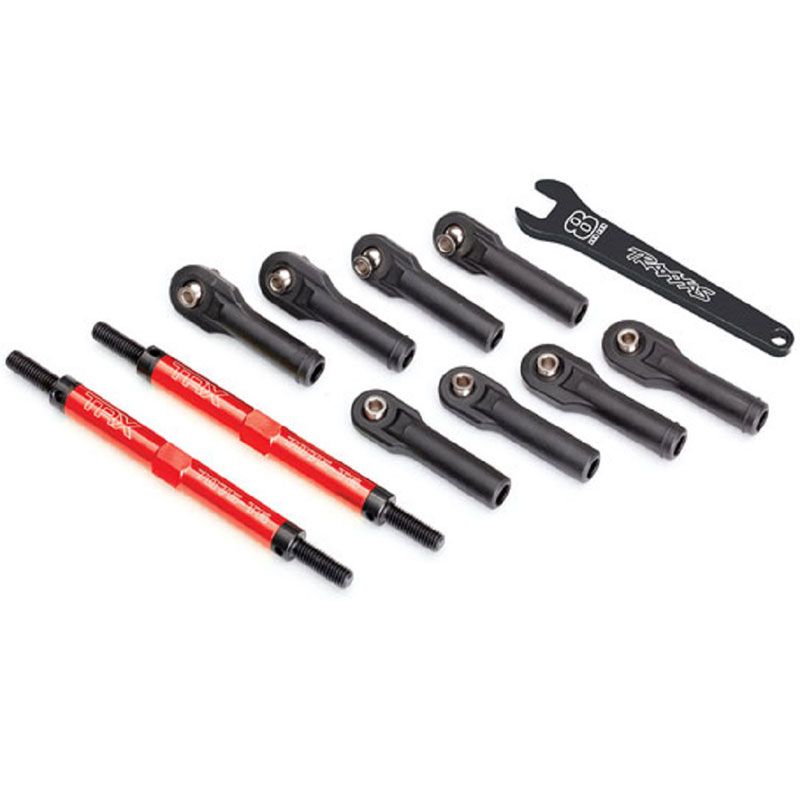 TRAXXAS TOE LINKS E-REVO VXL (TUBES RED-ANODIZED) (144mm) (2)