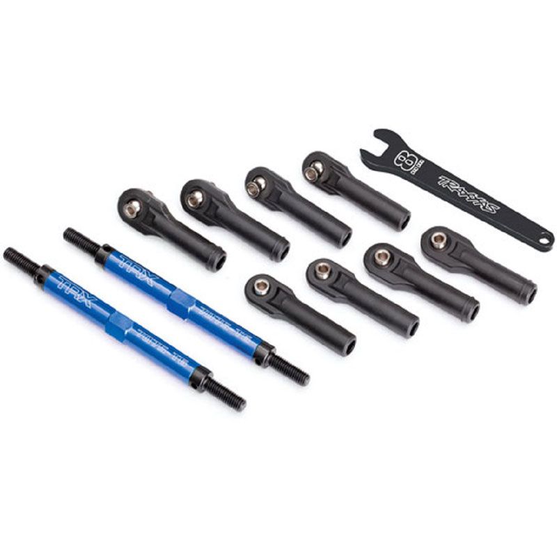 TRAXXAS TOE LINKS E-REVO VX BLUE-ANOD 144MM (2)
