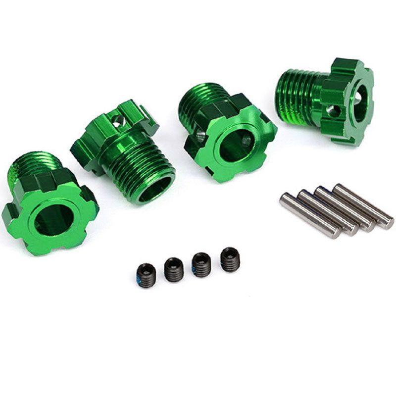TRAXXAS WHEEL HUBS SPLINED 17MM (GREEN) (4)