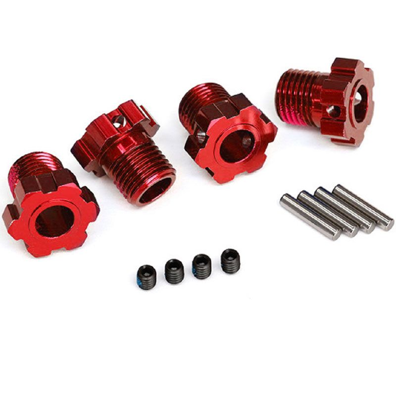 TRAXXAS WHEEL HUBS SPLINED 17MM (RED) (4)