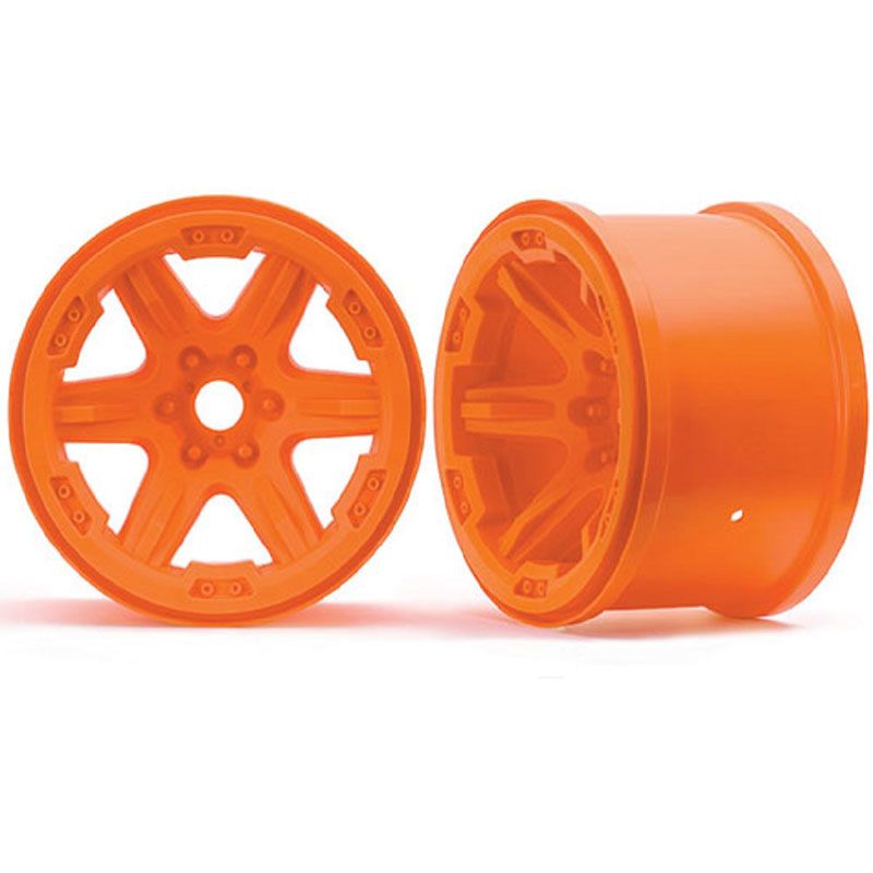 TRAXXAS WHLS 3.8' (ORANGE) (2) (17MM SPLINED)
