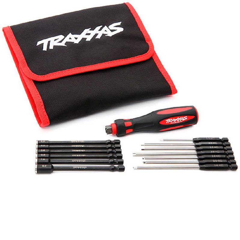 TRAXXAS SPEED BIT MASTER SET HEX AND NUT DRIVER 13-PIECE TRAVEL POUCH HEX DRIVERS