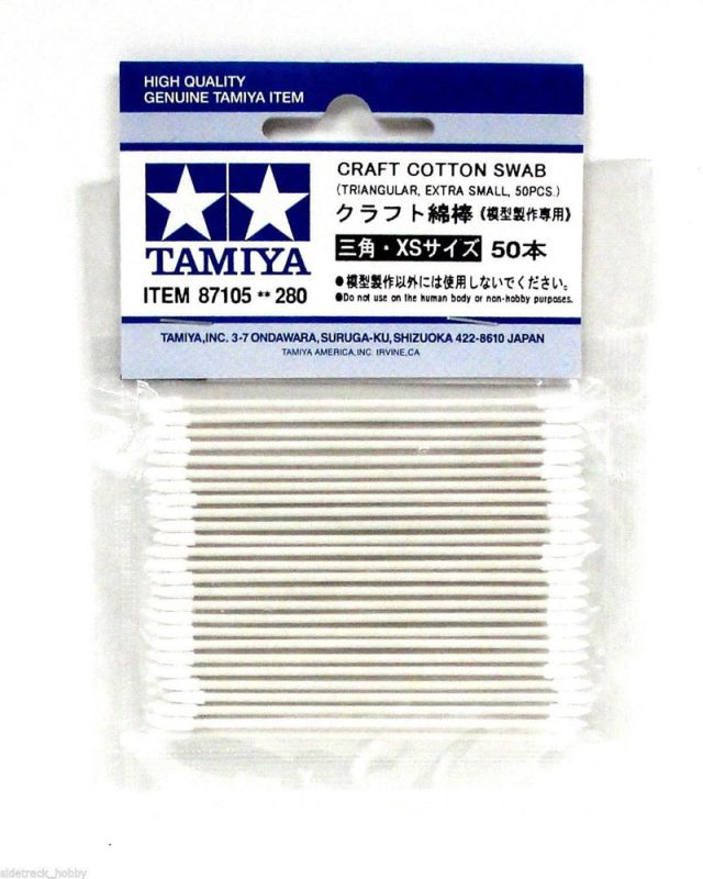TAMIYA CRAFT COTTON SWAB TRGL X-SMALL (50PCS)