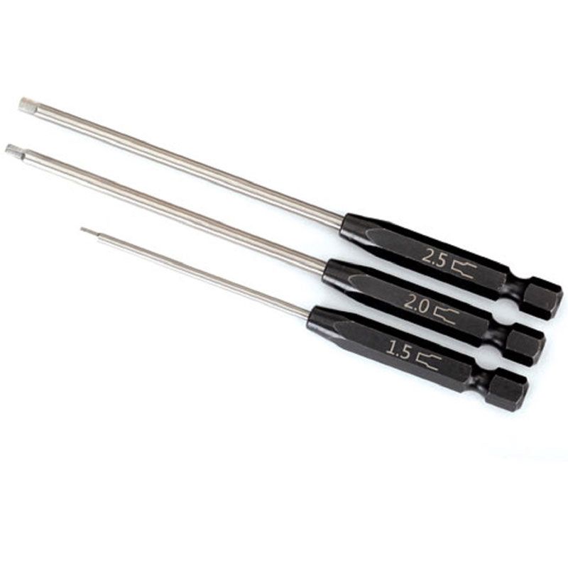 TRAXXAS SPEED BIT SET HEX DRIVER 3-PIECE STRAIGHT (1.5MM 2.0MM 2.5MM) 1/4' DRIVE