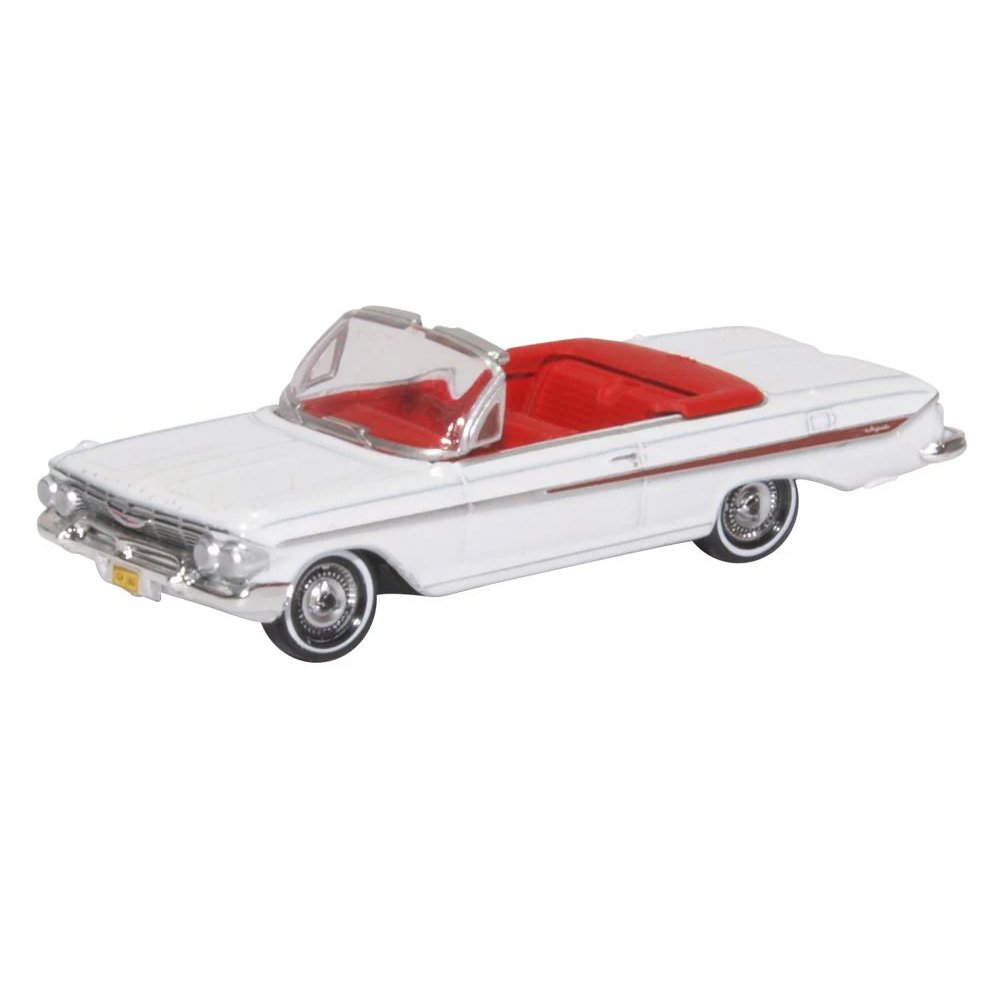 OXFORD 1/87 CHEVROLET IMPALA 1961  - WHITE /ROMAN RED