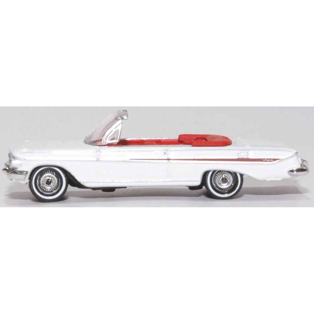 OXFORD 1/87 CHEVROLET IMPALA 1961  - WHITE /ROMAN RED