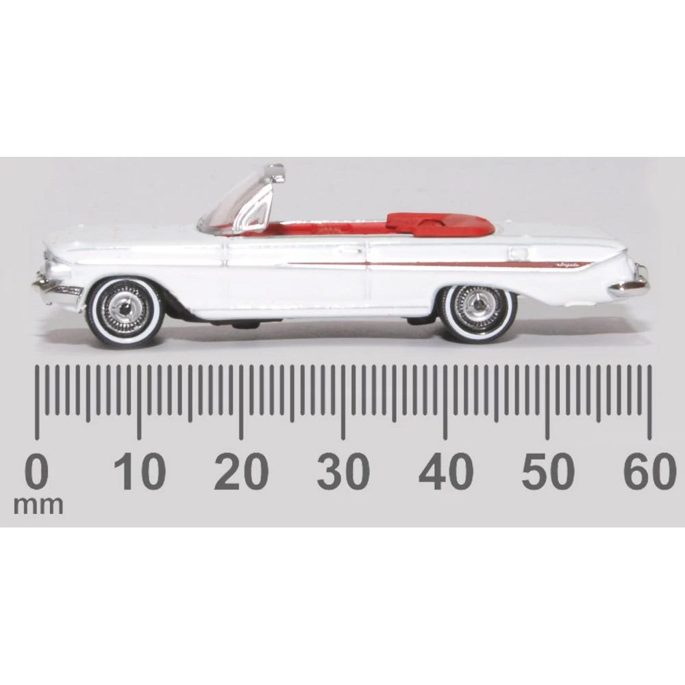 OXFORD 1/87 CHEVROLET IMPALA 1961  - WHITE /ROMAN RED