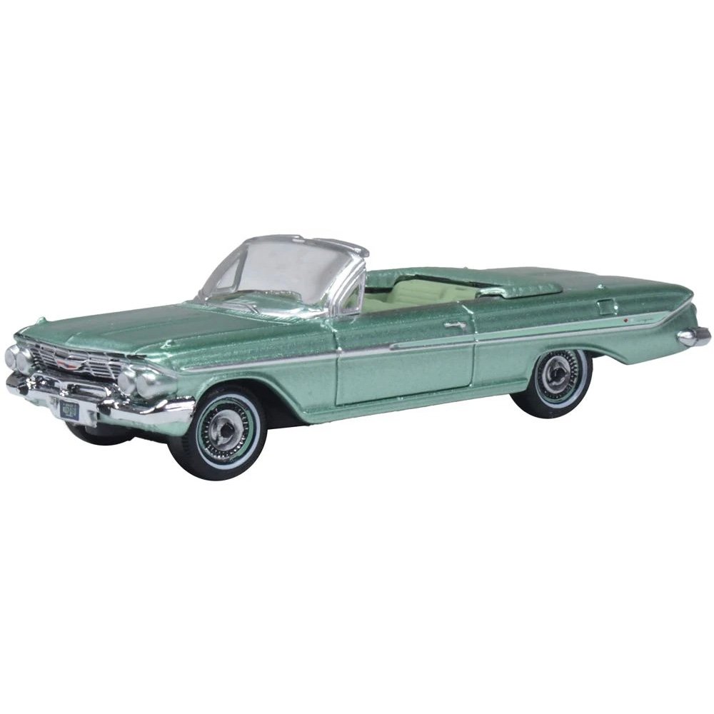 OXFORD 1/87 CHEVROLET IMPALA CONVERTIBLE 1961 - ARBOR GREEN