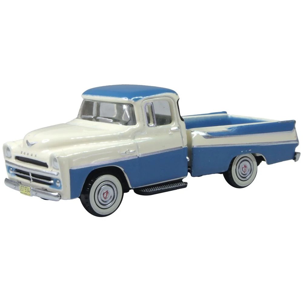 OXFORD 1/87 DODGE D100 SWEPTSIDE PICK UP 1957 - ICE BLUE/GLACIER WHITE