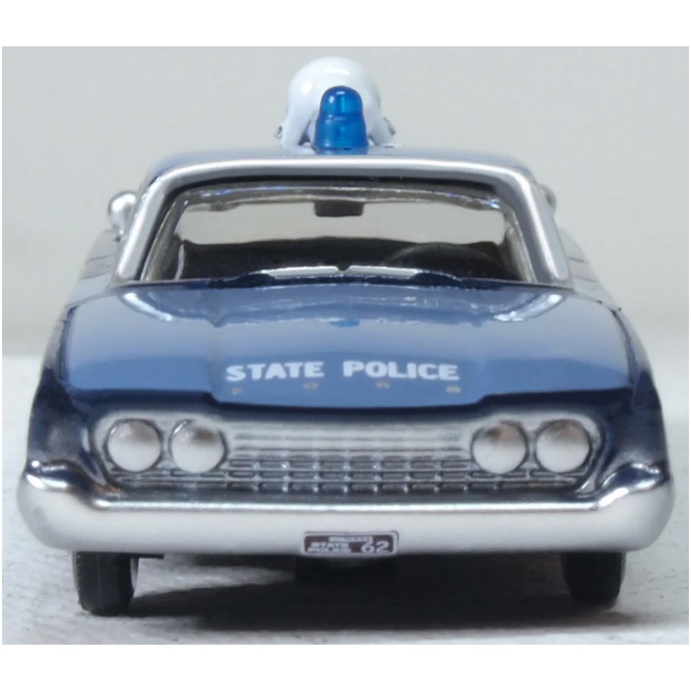OXFORD 1/87 FORD FAIRLANE SEDAN 1960 - MASSACHUSETTS STATE POLICE RADAR CAR