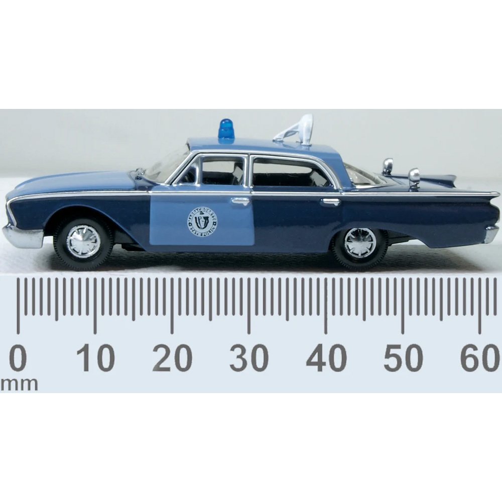 OXFORD 1/87 FORD FAIRLANE SEDAN 1960 - MASSACHUSETTS STATE POLICE RADAR CAR