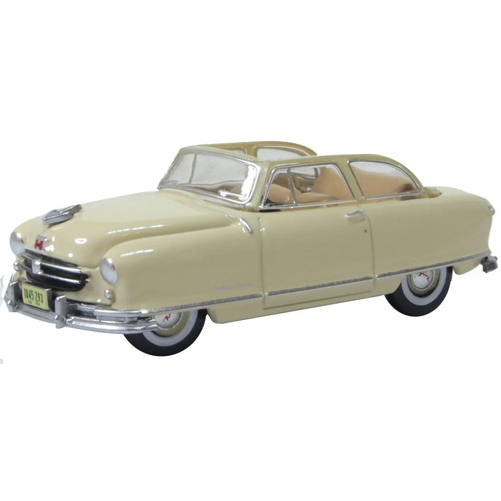 OXFORD 1/87 NASH RAMBLER CUSTOM LANDAU CONVERTIBLE OPEN 1950 - CHAMPAGNE IVORY