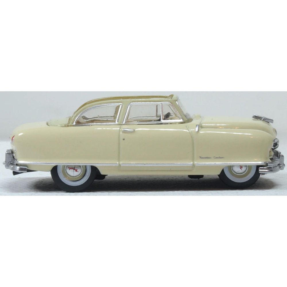 OXFORD 1/87 NASH RAMBLER CUSTOM LANDAU CONVERTIBLE OPEN 1950 - CHAMPAGNE IVORY