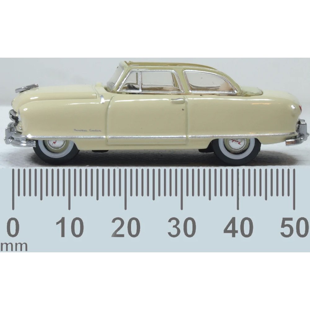 OXFORD 1/87 NASH RAMBLER CUSTOM LANDAU CONVERTIBLE OPEN 1950 - CHAMPAGNE IVORY