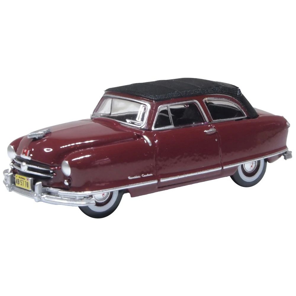 OXFORD 1/87 NASH RAMBLER CUSTOM LANDAU CONVERTIBLE CLOSED 1950 - SUNSET MAROON