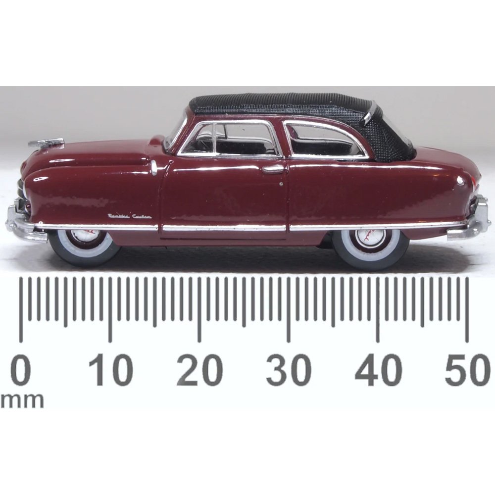 OXFORD 1/87 NASH RAMBLER CUSTOM LANDAU CONVERTIBLE CLOSED 1950 - SUNSET MAROON