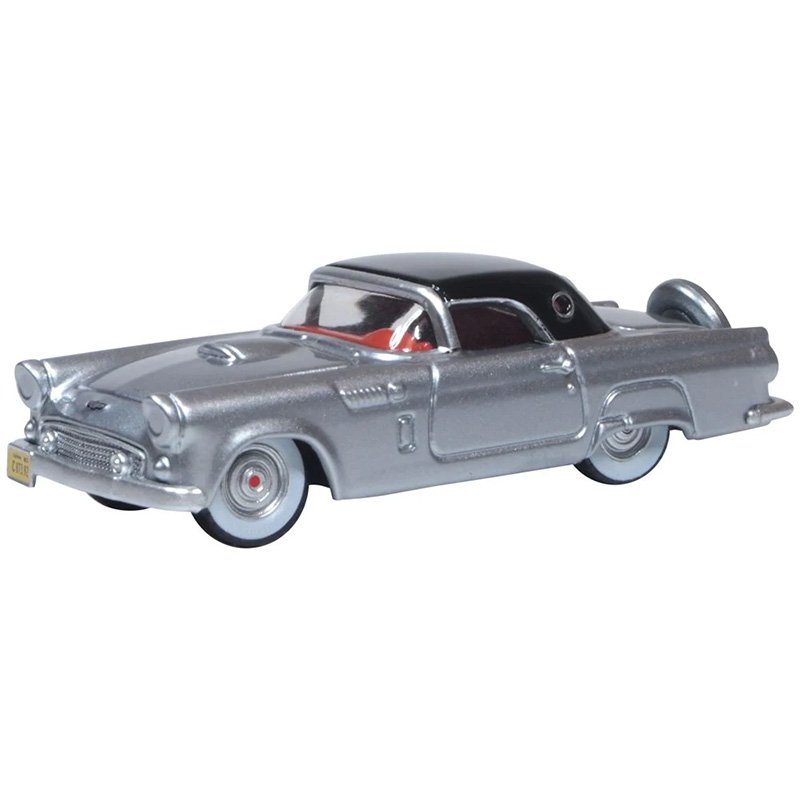 OXFORD 1/87 FORD THUNDERBIRD 1956 - GRAY METALLIC/RAVEN BLACK