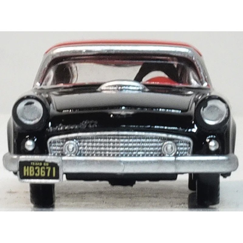 OXFORD 1/87 FORD THUNDERBIRD 1956 - RAVEN BLACK/FIESTA RED