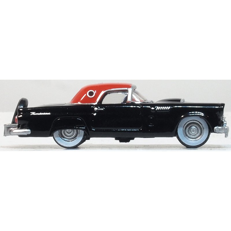 OXFORD 1/87 FORD THUNDERBIRD 1956 - RAVEN BLACK/FIESTA RED