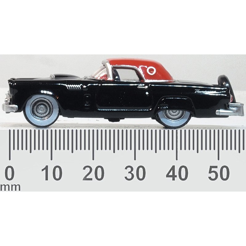 OXFORD 1/87 FORD THUNDERBIRD 1956 - RAVEN BLACK/FIESTA RED