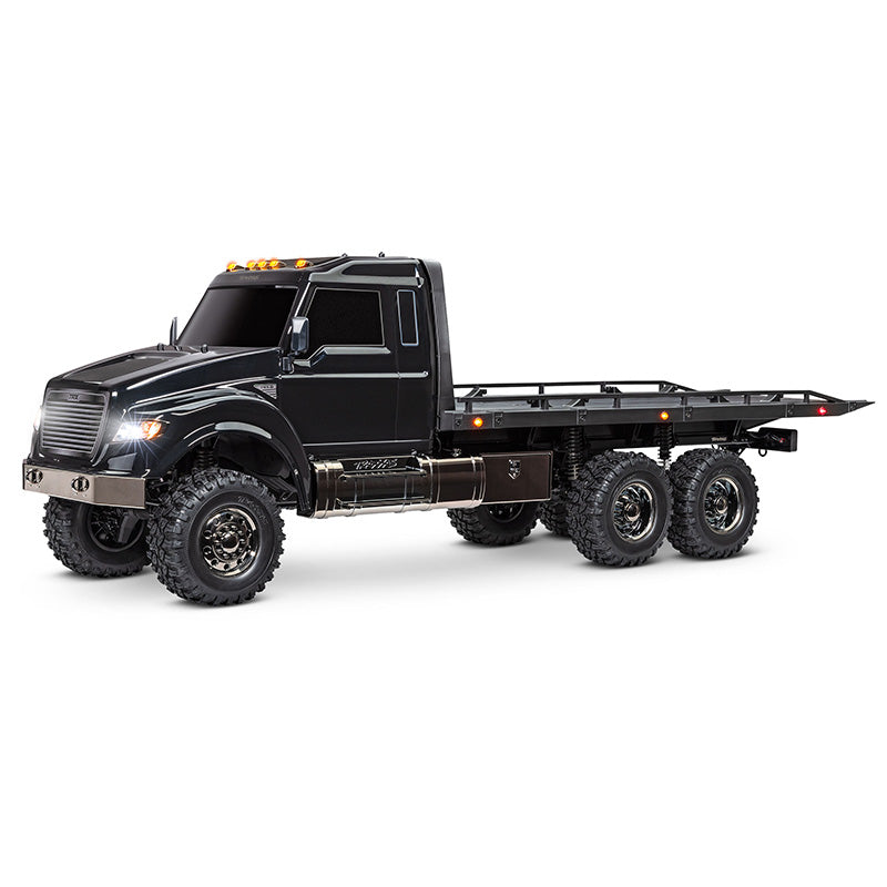 TRAXXAS FLATBED TRUCK WITH WINCH - BLK