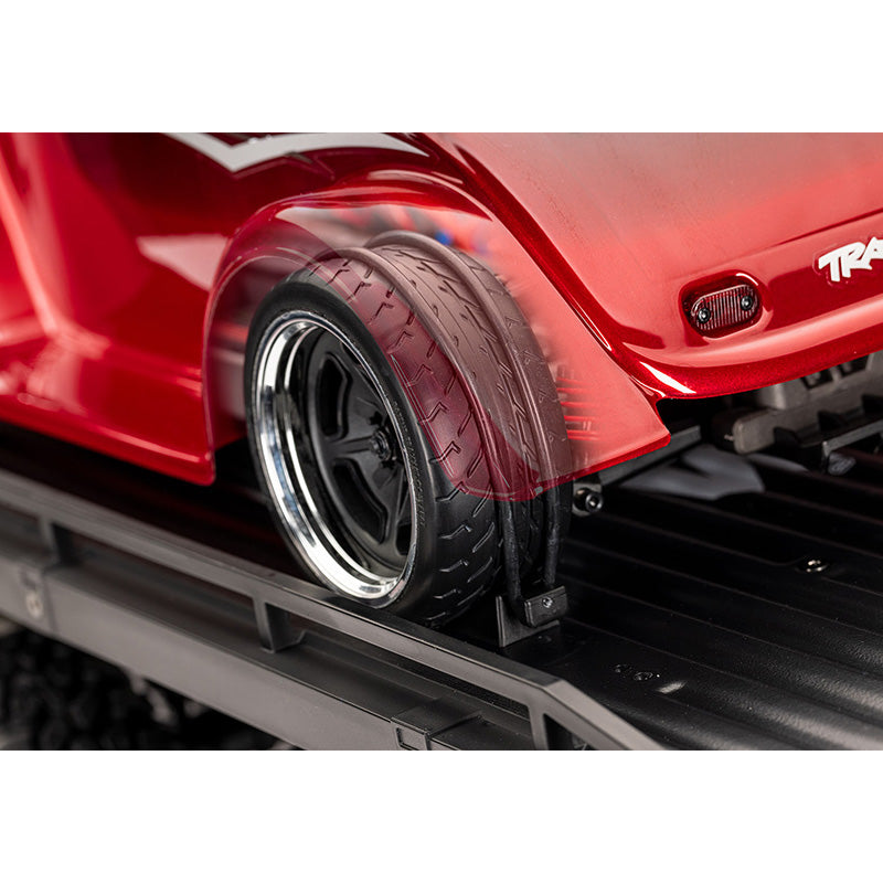 TRAXXAS FLATBED TRUCK WITH WINCH - BLK