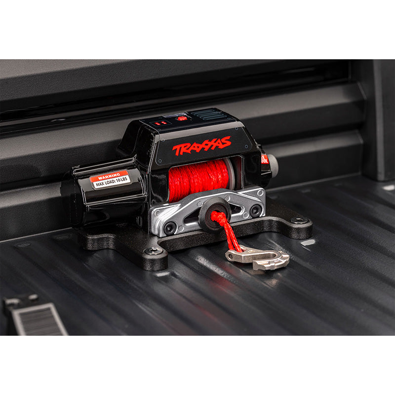 TRAXXAS FLATBED TRUCK WITH WINCH - BLK