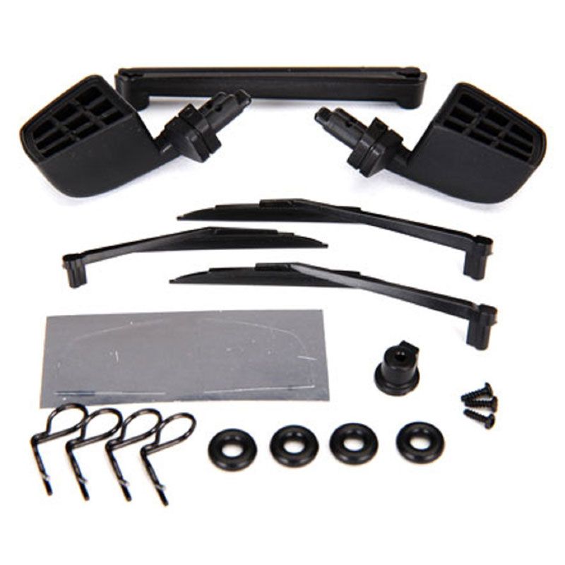TRAXXAS MIRRORS SIDE BLK (L&R) WINDSHIELD WIPERS / WIPER RETAINERS