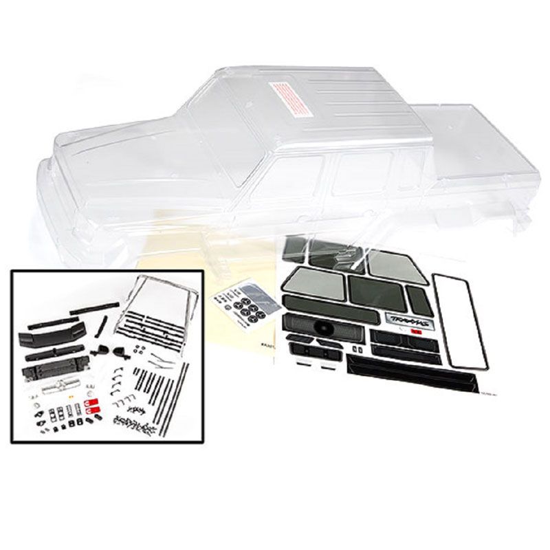 TRAXXAS BODY MERCEDES-BENZ G 63 (CLEAR) (INC GRILLE SIDE MIRRORS DOOR HANDLES & WINDSHIELD WIPERS)