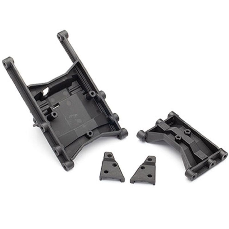 TRAXXAS CHASSIS CROSSMEMBER (INTERMEDIATE (1) & REAR (1))/ SHOCK MOUNTS (L&R)