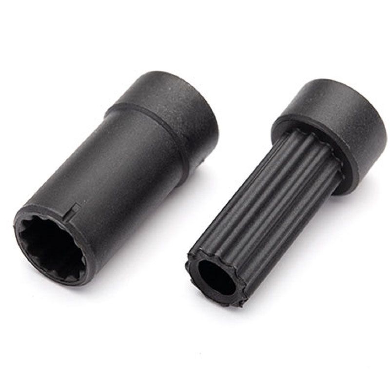 TRAXXAS HALF SHAFTS CTR (INTERNAL SPLINED (1) & EXTERNAL SPLINED (1)-EXTRA SHORT) (PLASTIC)