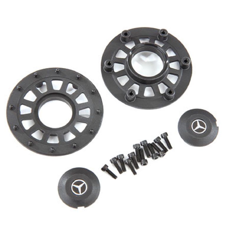 TRAXXAS CTR CAPS (2)/ BEADLOCK RINGS (2) (REQUIRES 8255A EXTENDED STUB AXLE)