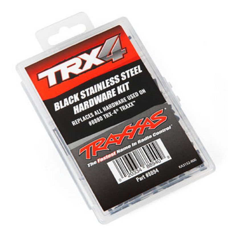TRAXXAS HARDWARE KIT BLACK STAINLESS STEEL TRX-4