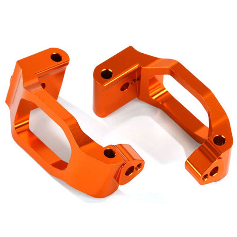TRAXXAS CASTER BLOCKS (C-HUBS) 6061-T6 ALUM (ORANGE-ANOD) L&R