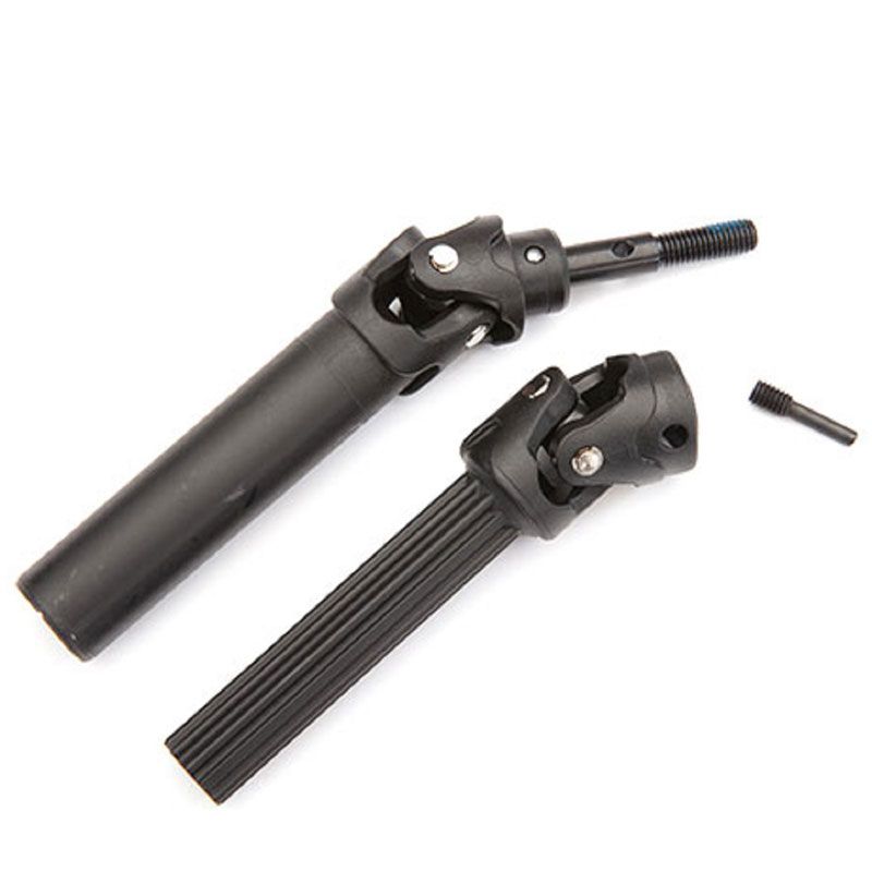 TRAXXAS DRIVESHAFT ASSEM F OR R MAXX DUTY (1) (L OR R)(FULLY ASSEM) SCREW PIN (1)