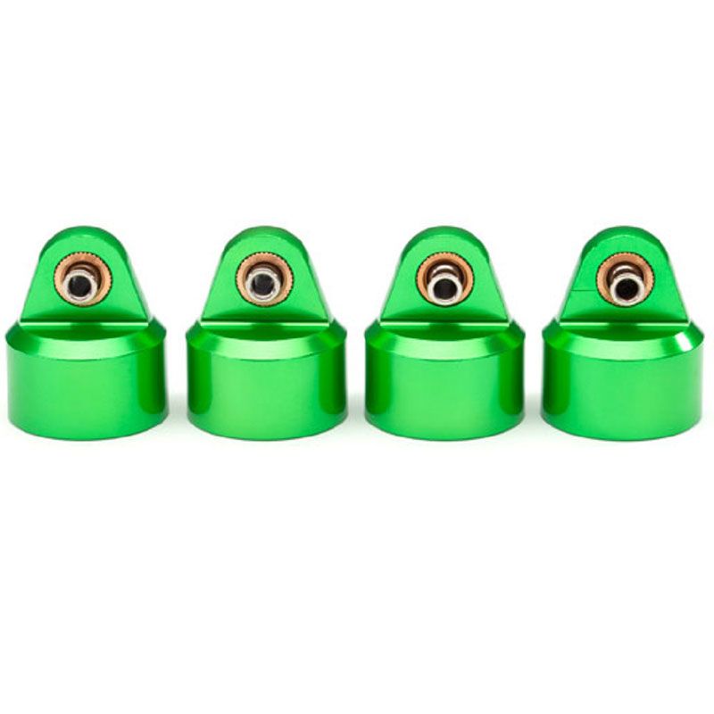 TRAXXAS SHOCK CAPS ALUM (GREEN-ANOD) GT-MAXX SHOCKS (4)