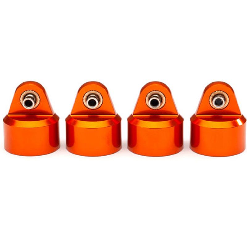 TRAXXAS SHOCK CAPS ALUM (ORANGE-ANOD) GT-MAXX SHOCKS (4)
