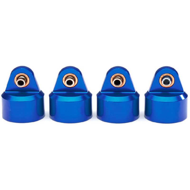 TRAXXAS SHOCK CAPS ALUMINUM (BLUE-ANODIZED) GT-MAXX« SHOCKS (4)