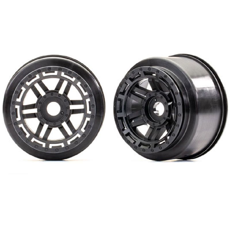TRAXXAS WHEELS (BLACK) (2)