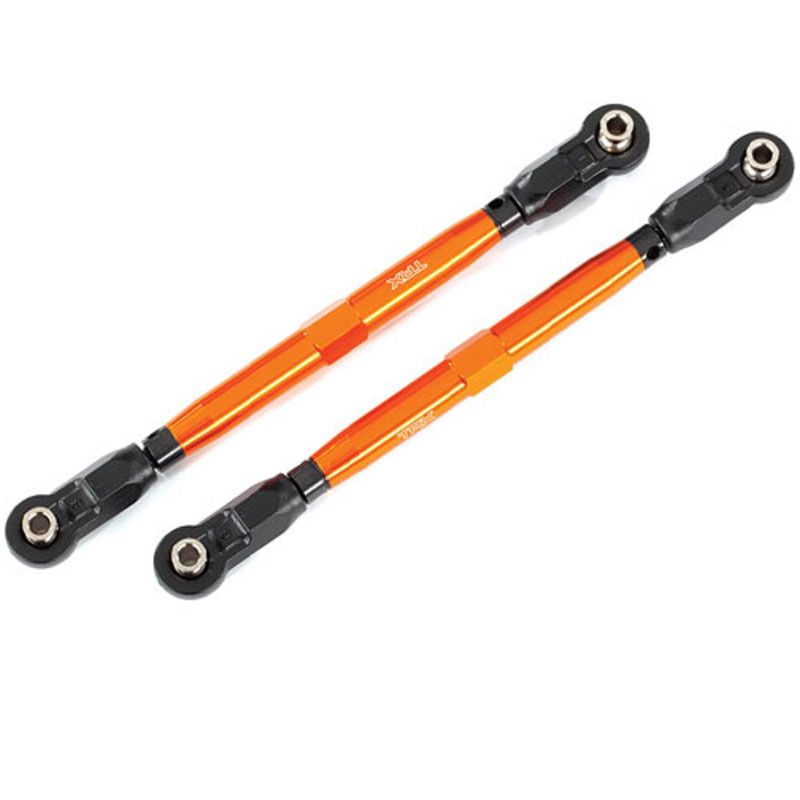 TRAXXAS TOE LINKS FRONT (TUBES ORANGE-ANOD 6061-T6 ALUM)(2) (USE WITH #8995)