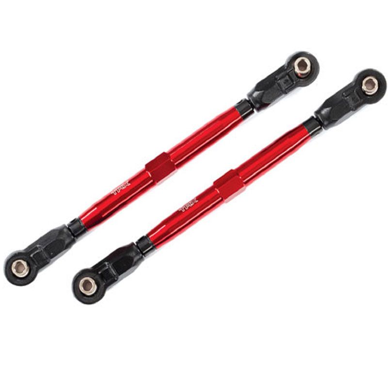 TRAXXAS TOE LINKS FRONT (TUBES RED-ANOD 6061-T6 ALUM) (2) (USE WITH #8995)