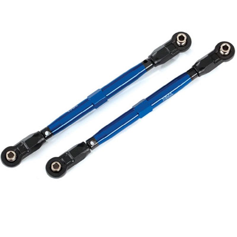 TRAXXAS TOE LINKS FRONT (TUBES BLUE-ANOD 6061-T6 ALUM) (2) (USE WITH #8995)