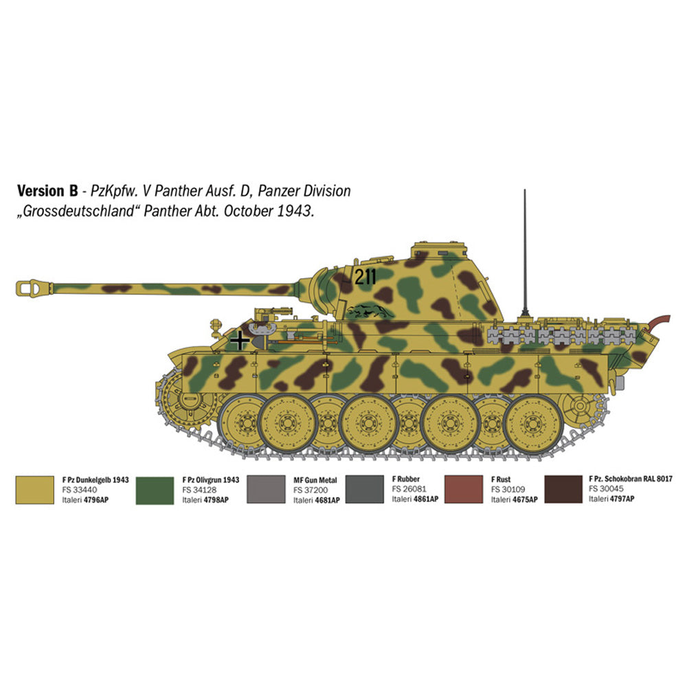 ITALERI 1/35 PANZERKAMPFWAGEN V PANTHER AUSF.D