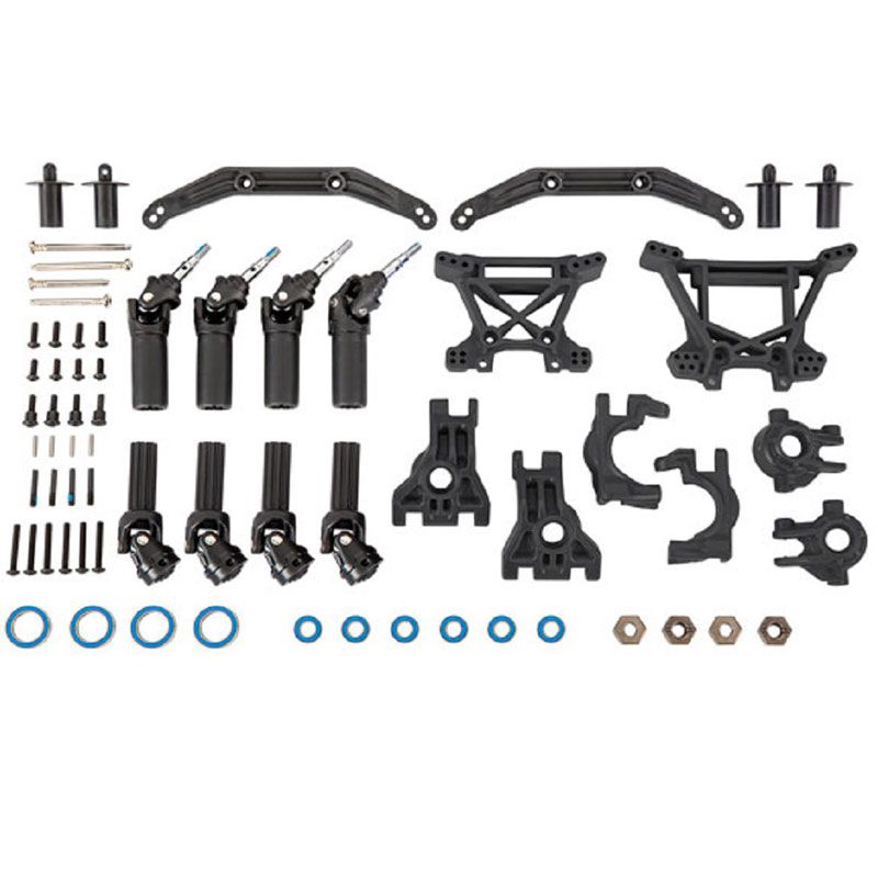 TRAXXAS OUTER DRIVELINE & SUSPENSION UPGRADE KIT EXTREME HEAVY DUTY BLACK